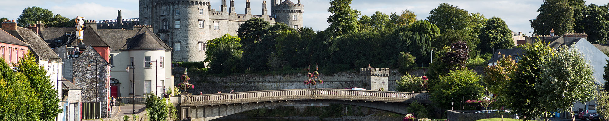 View of Kilkenny Castle from the Bridge. Ireland