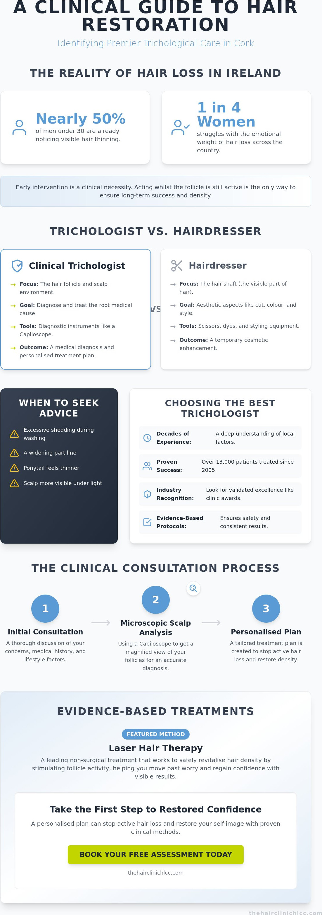 Best Trichologist in Naas for Professional Hair Loss Treatment infographic