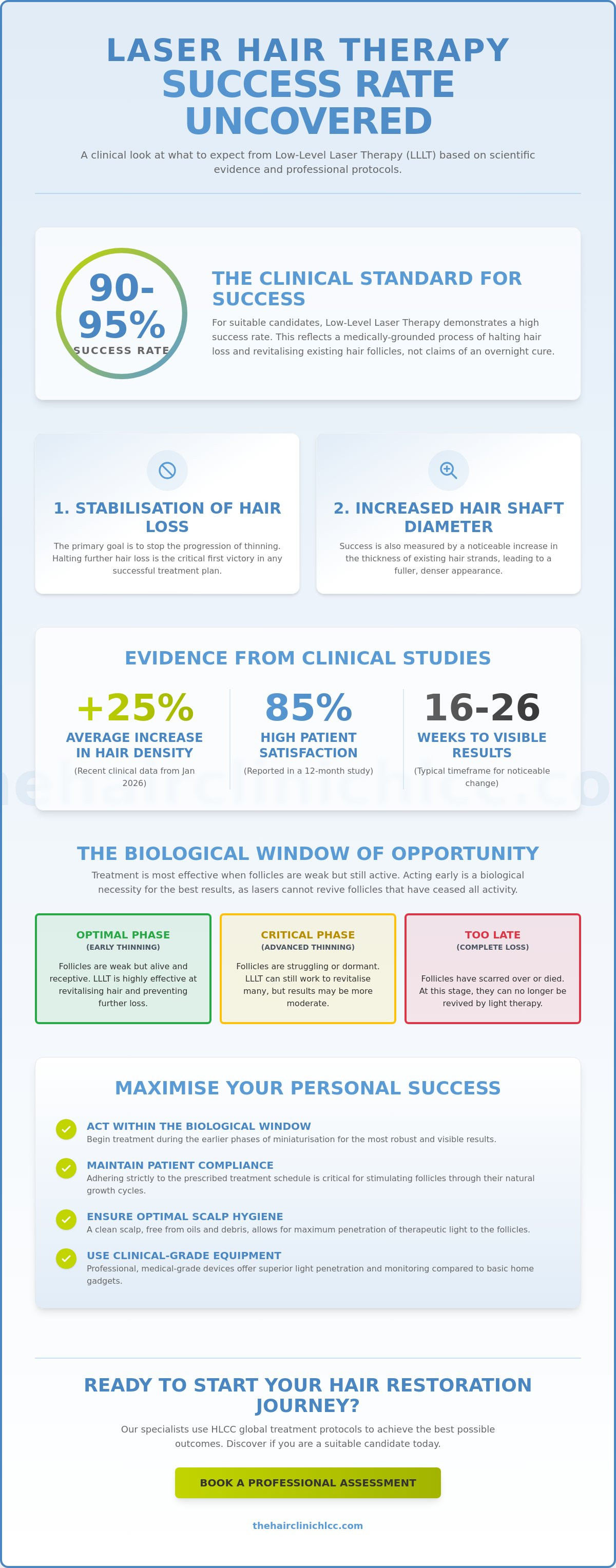 Laser Hair Sucess Rate infographic