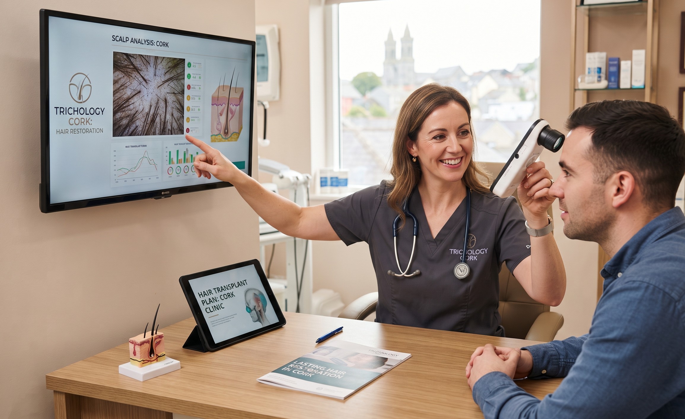 Professional Hair Transplant Consultation in Cork meeting