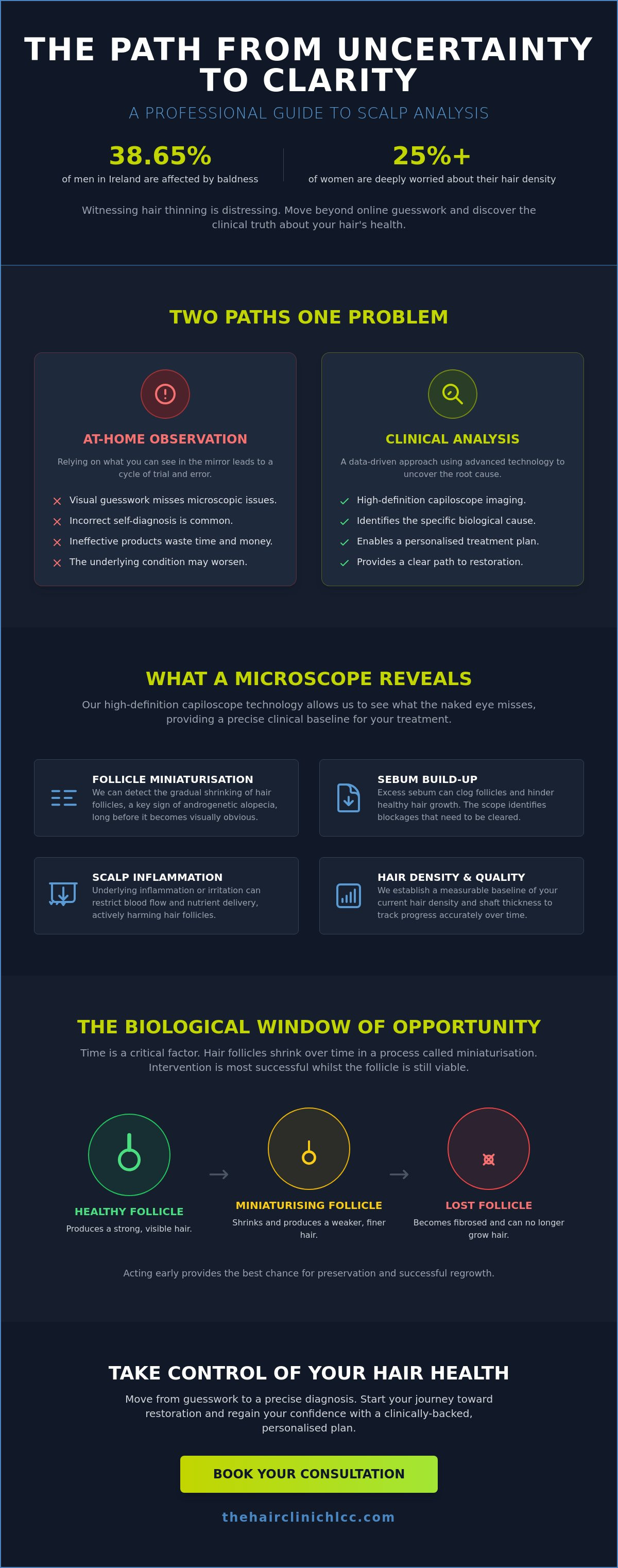 Professional Scalp Consultation for Hair Loss Cork and Clinical Analysis 2026 Infographic