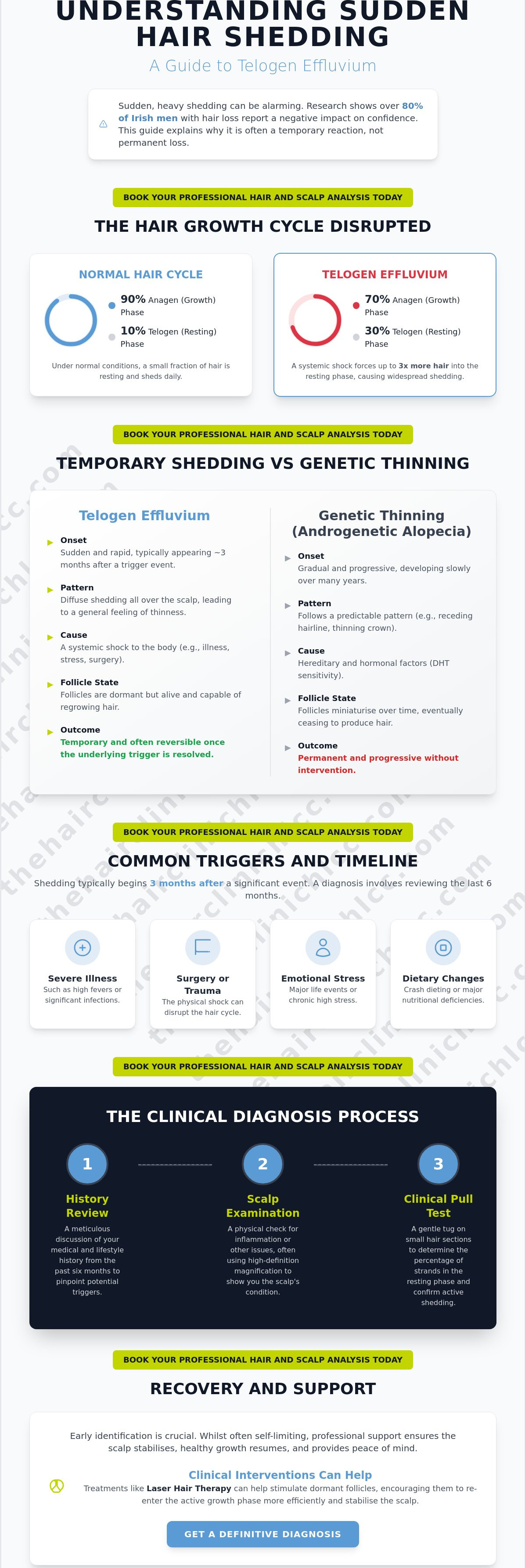 Telogen Effluvium Diagnosis in Cork Infographic